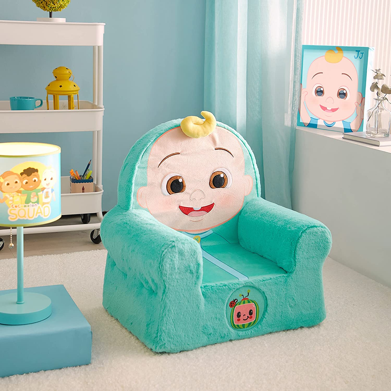 Figural Plush Foam Chair for Kids, 13D X 17W X 20H In, Cocomelon