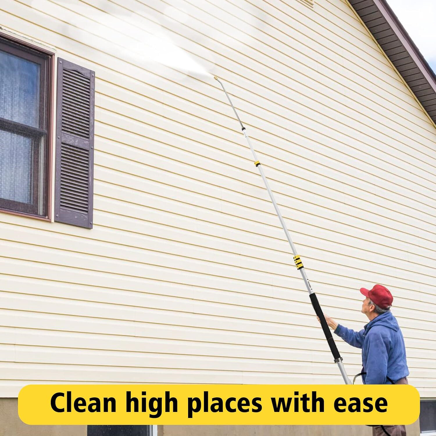24 FT Pressure Washer Telescoping Wand with Power Washer Extension Wands