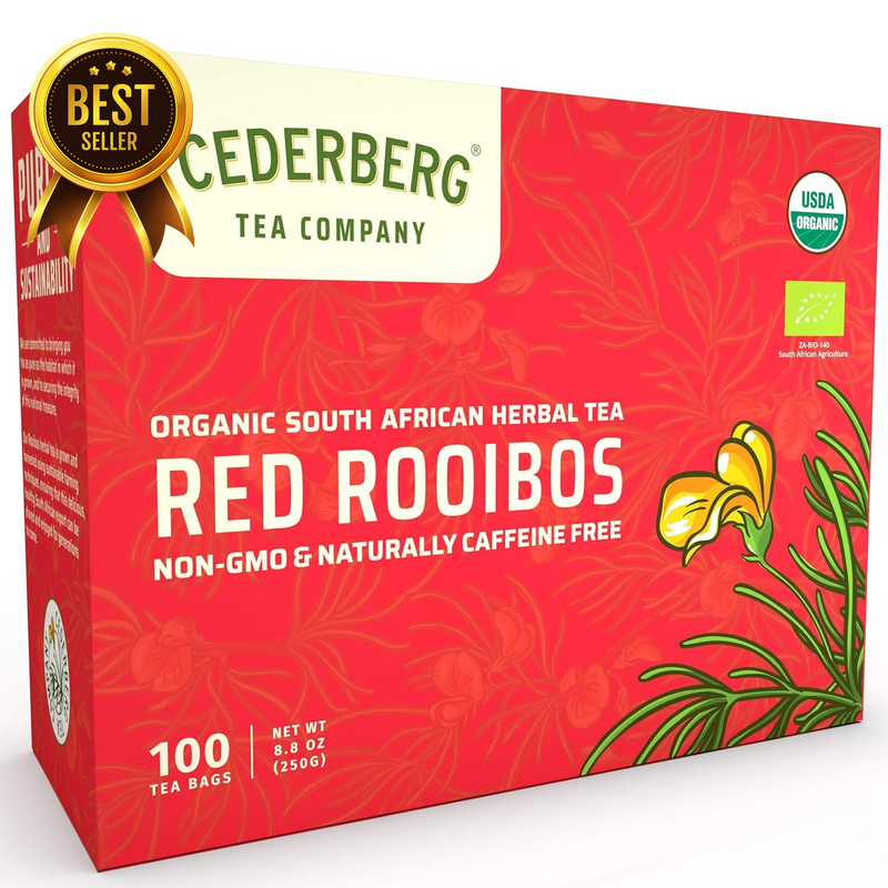 USDA Organic Red Rooibos Tea 100 Tea Bags Caffeine Free