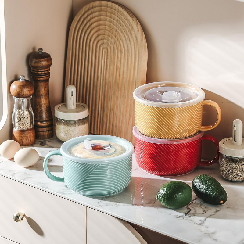 Oversized Soup Bowls with Handles : 38 Ounce Soup Mug with Handle - Microwave