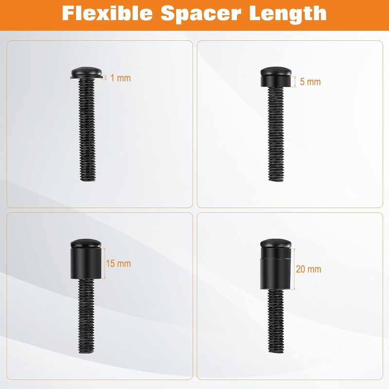 Universal TV Mounting Hardware Screw Kit Set - M4 M5 M6 M8 Screws,Spacers and Wa