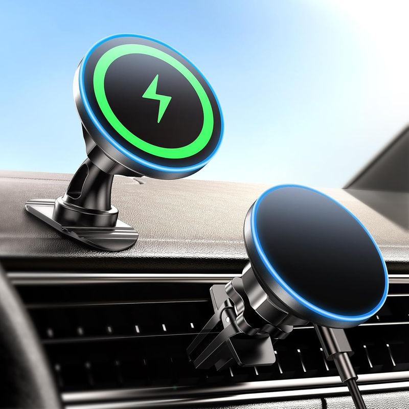for MagSafe Car Mount Charger, 15W Magnetic Car Phone Charger for Vent/Dashboard