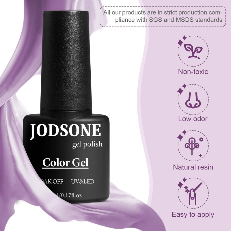 60 PCS Gel Nail Polish Kit with U V Light Base and Matte Glossy Top Coat Nail Ge