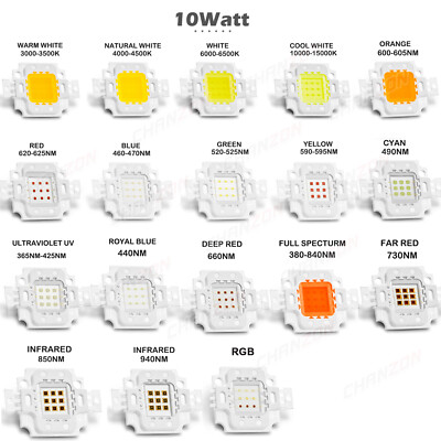1W-100W High Power Led Chip Diode Cob Smd Beads White Rgb Uv Grow Full Spectrum