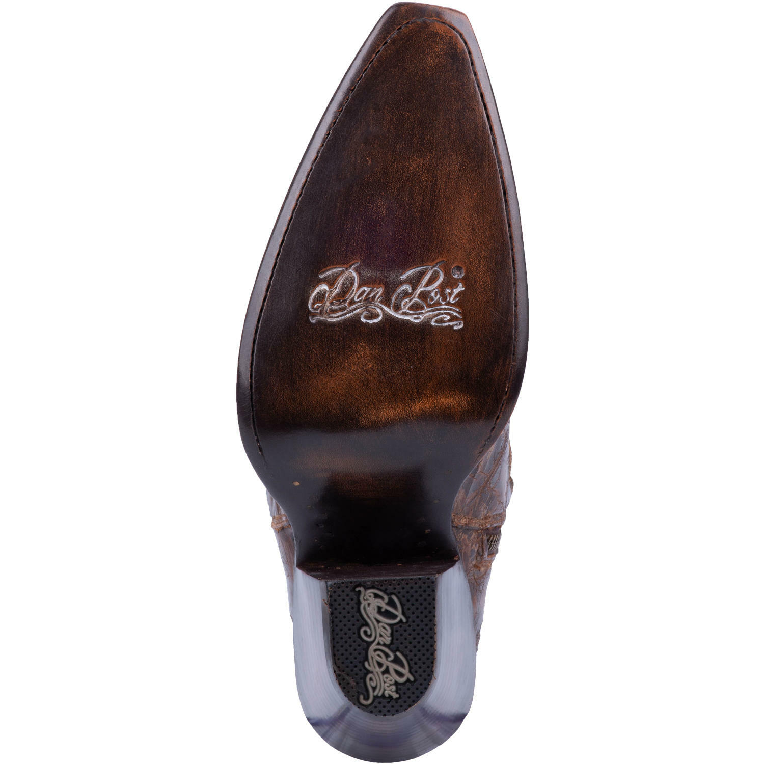 Pre-owned Dan Post Boots Ladies Dan Post Jilted Brown Leather Knee High Western Fashion Boots Dp3709