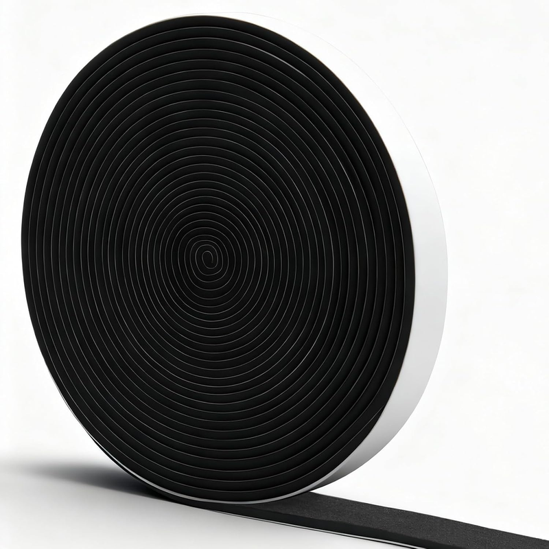 Grill Smoker Gasket 1/2" 1/8" Black Adhesive Seal 17Ft for Weber Char-Broil Pit