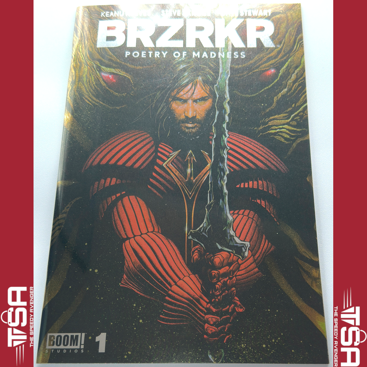 BRZRKR POETRY OF MADNESS #1 Travis Charest Foil Variant 2023 Keanu Reeves