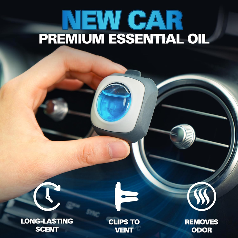New Car Scent Car Air Freshener Clip, 6 Car Freshener Vent Clips, 4ml Each, Long