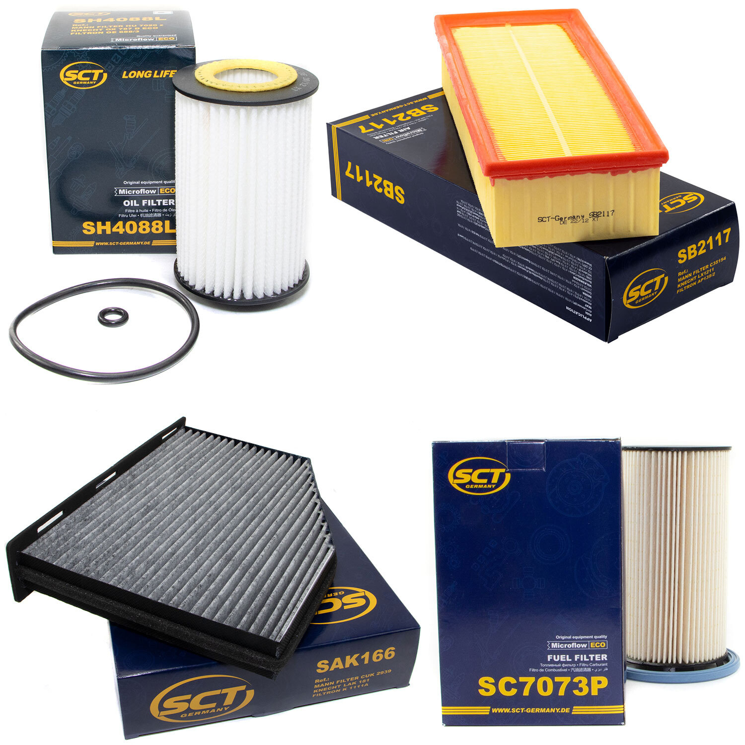 Filter Set SCT Kraftstoff- ÖL- Luft- Innenraum- für VW Golf VI 2.0 TDI 5K1