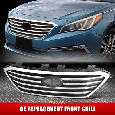 [Горизонтальные планки] Для верхней решетки с серебристо-хромированным молдингом в стиле 15-17 Sonata OE