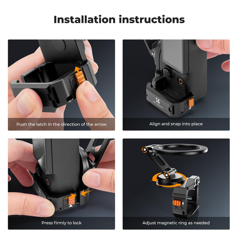 Magnetic Mount for DJI Osmo Pocket 3, Aluminum Alloy Magnet Expansion Adapter Ho