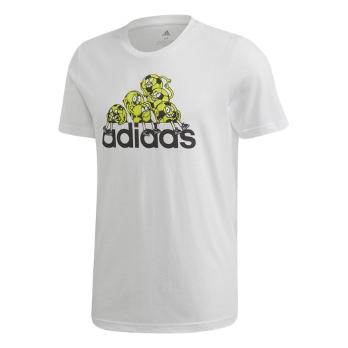 

Мужская футболка Adidas Lil Stripe Badge of Sport с графическим рисунком, белая, Белый