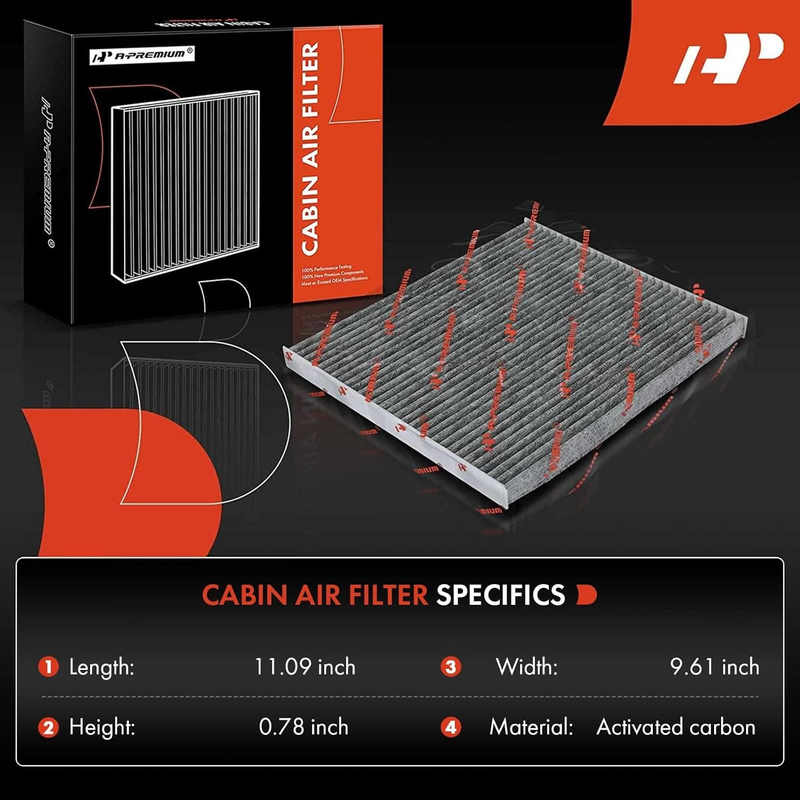 Cabin Air Filter with Activated Carbon Compatible with Nissan & Infiniti Models