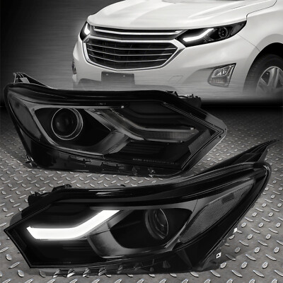 [LED DRL] ДЛЯ 18-21 ФАР ПРОЕКТОРА CHEVY EQUINOX С ДЫМЧАТЫМИ ЛИНЗАМИ И ПРОЗРАЧНЫМИ УГЛОВЫМИ СТЕКЛАМИ