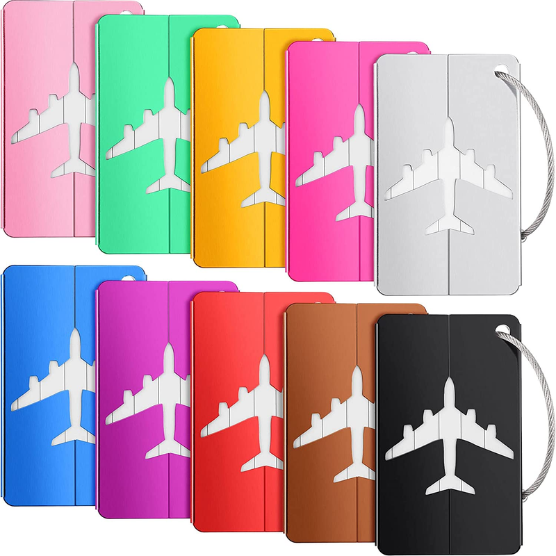 Tags Business Card Holder Aluminium Metal Travel Id Bag Tag 
