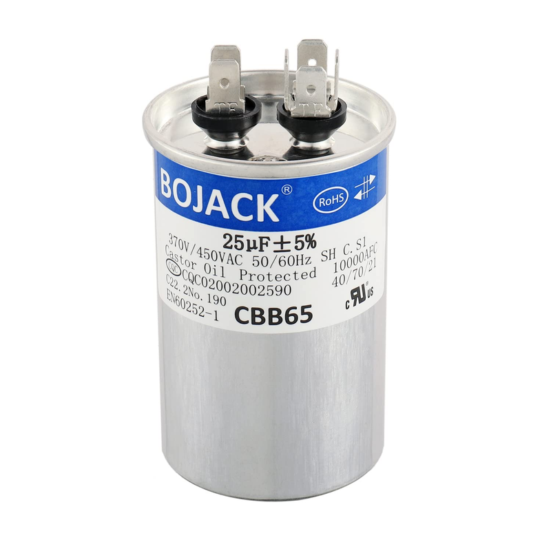 Starting Capacitor 25Uf 370V 450V for AC Motor Fan CBB65 25MFD