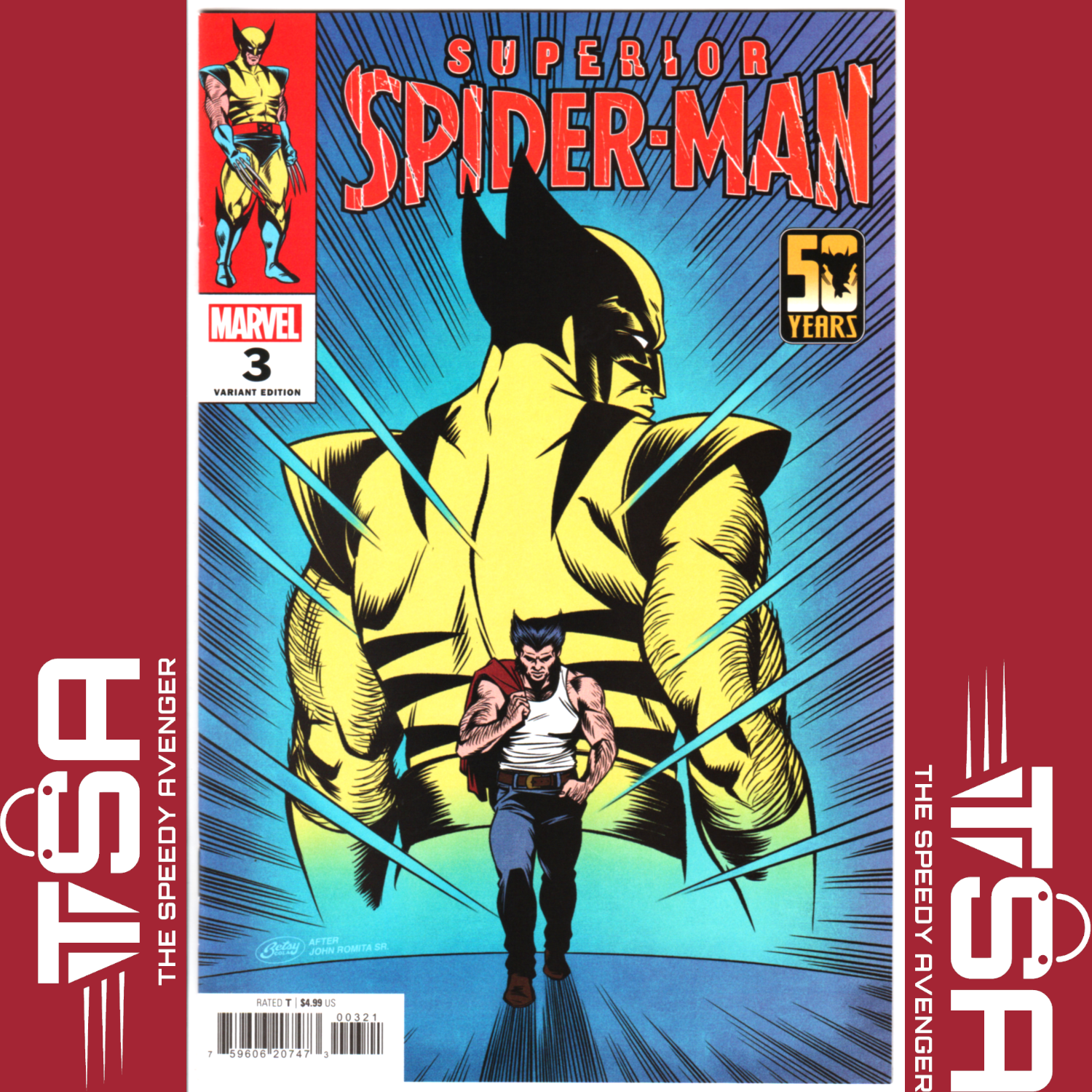 SUPERIOR SPIDER-MAN #3 (Vol 3) Betsy Cola 50 Years of Wolverine Variant 2024