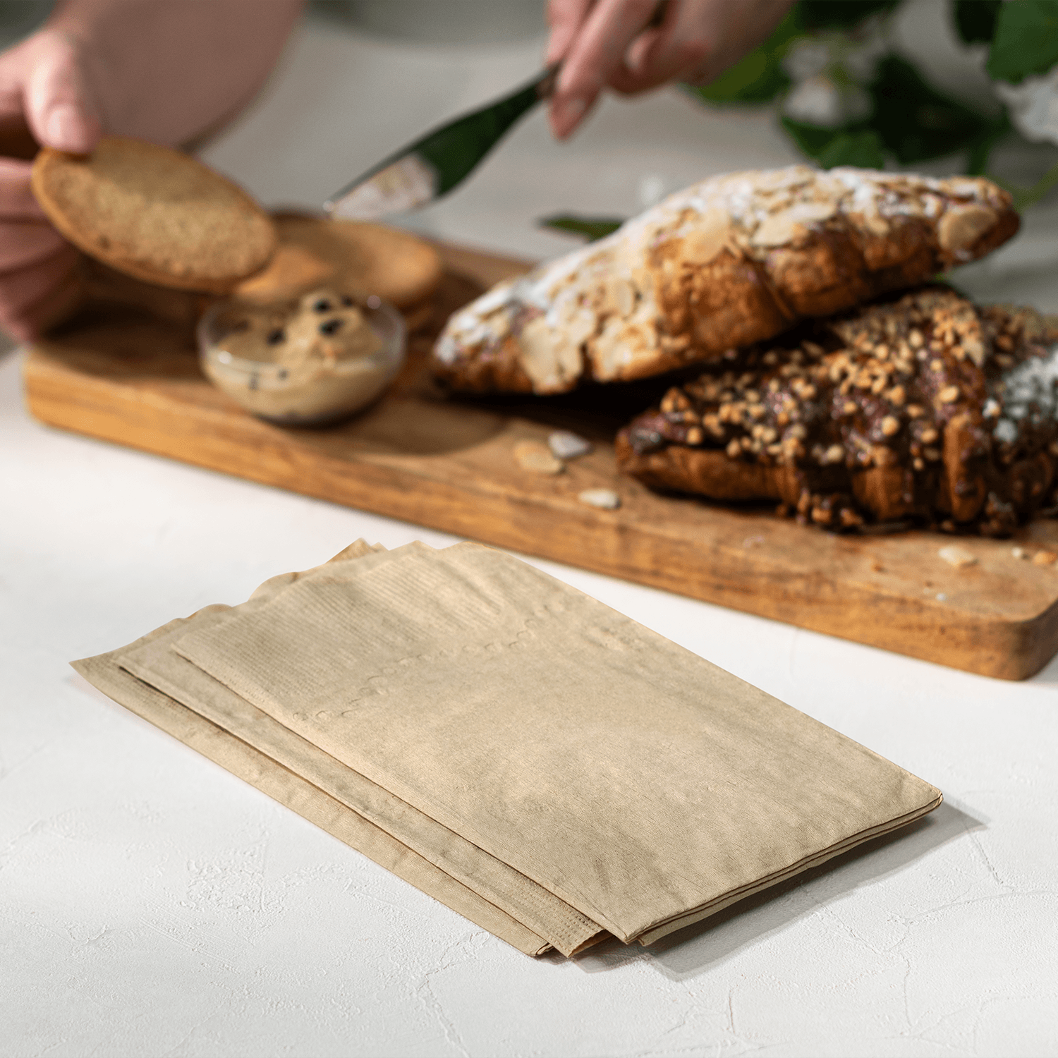 Karat 15"x17" 2 Ply Dinner Napkins - Kraft - 3,000 ct, KN-D1517-2K