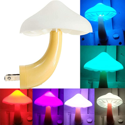 Sensor LED Night Light Plug in Lamp Mushroom Night Light 7 Color