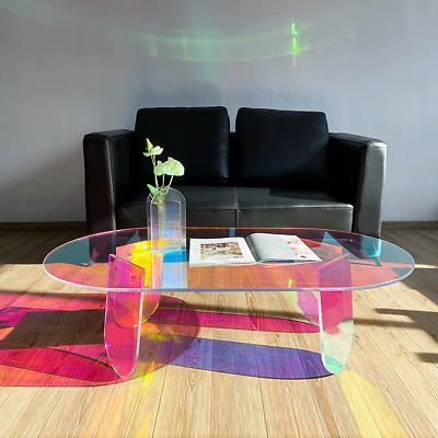 Colored acrylic clearance side table