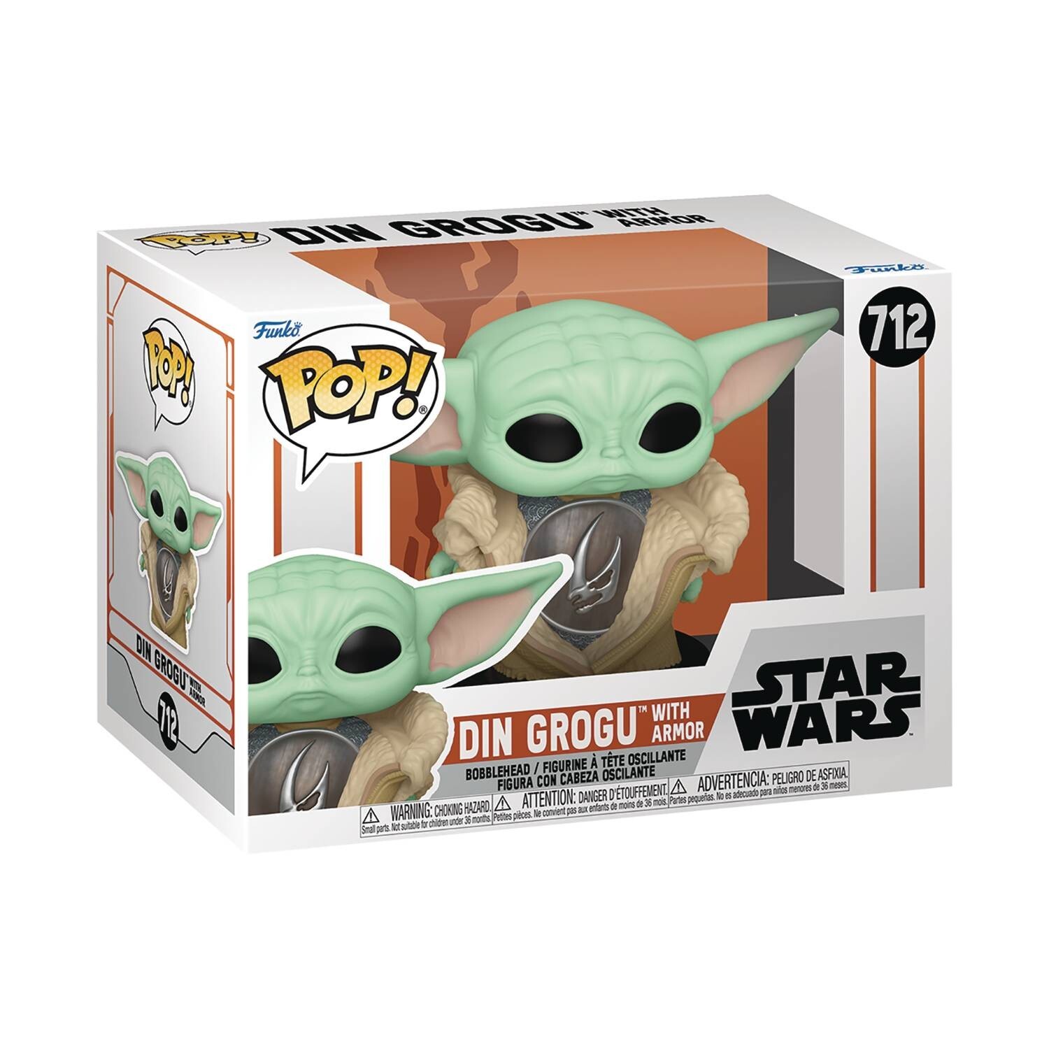 Pop! Star Wars The Mandalorian Din Grogu with Armor Figure