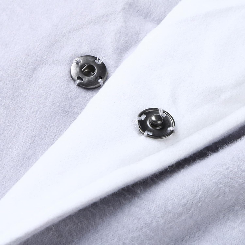 Clothes Hidden Button 100 Sets 10mm Sew-on Snap Buttons Stainless Steel Snap Fas
