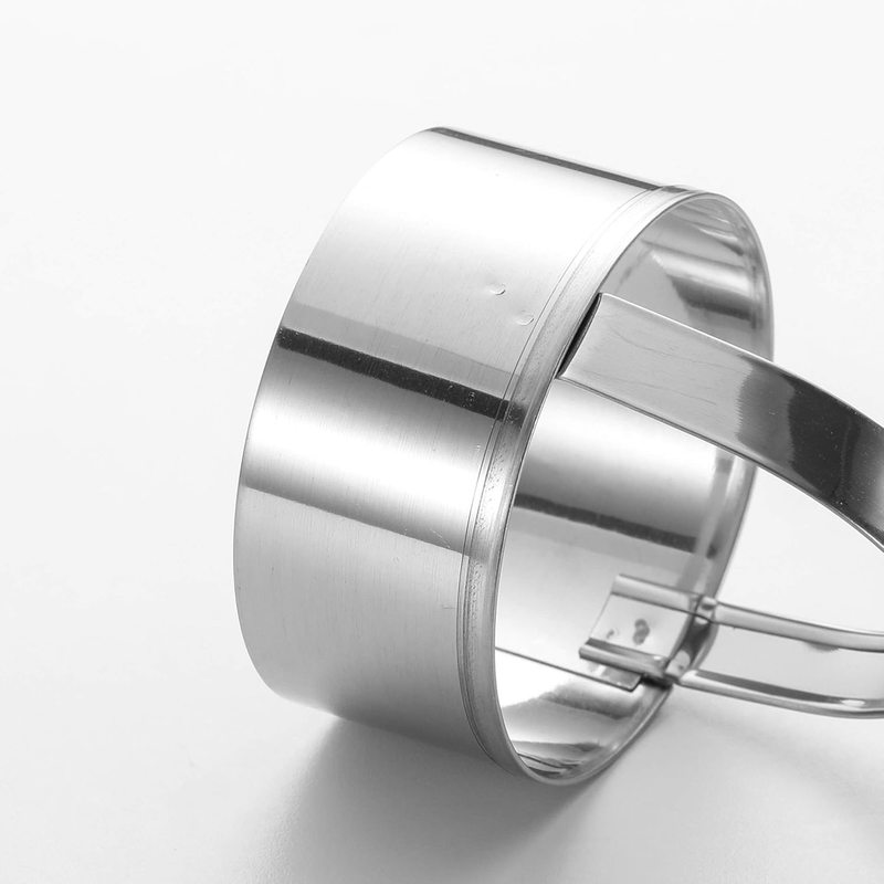 3 Pieces Round Biscuit Cutter with Handle - Stainless Steel Round Circle Doughnu