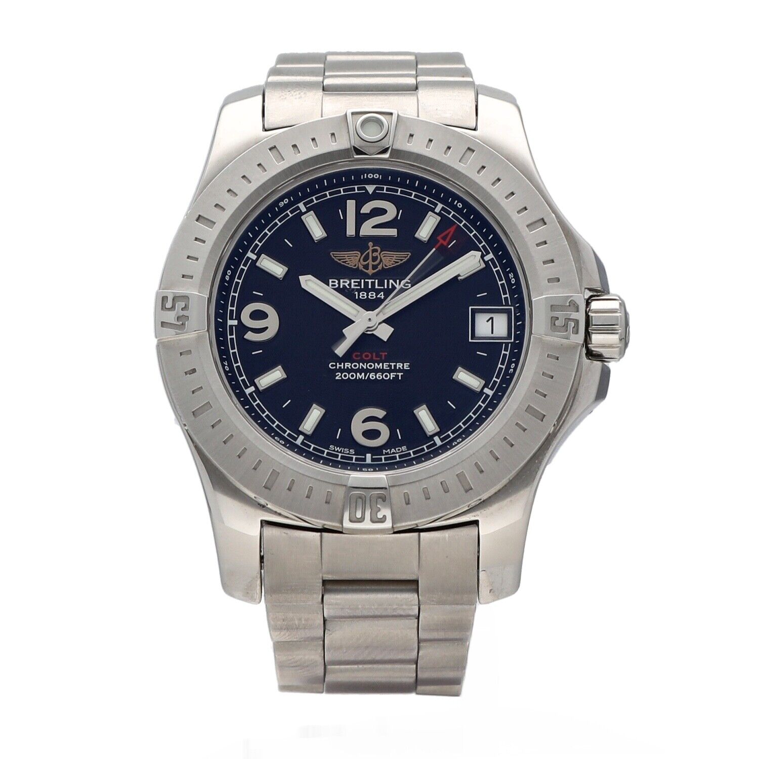 Breitling Colt A74389 Black Dial Stainless Steel 36 mm Swiss Breitling Colt A74389 Black Dial Stainless Steel 36 mm Swiss