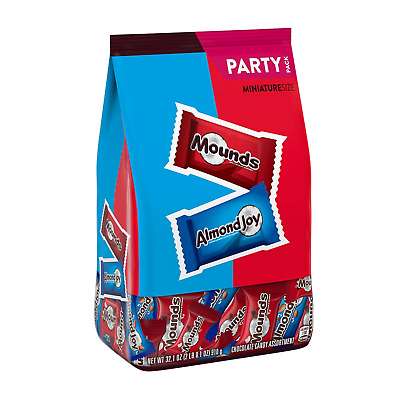 ALMOND JOY and MOUNDS Assorted Flavored Candy Party Pack, 32