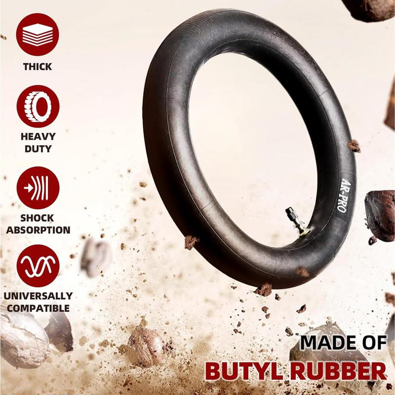 (2-Pack) 3.00/3.50-12" Dirt Bike Inner Tubes with TR4 Valve Stem - 80/200-12 Mo