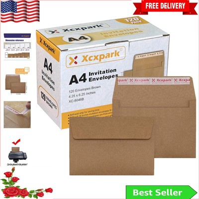 Bulk 120 A4 Invitation Envelopes with Self-Seal Closure - Professional Finish