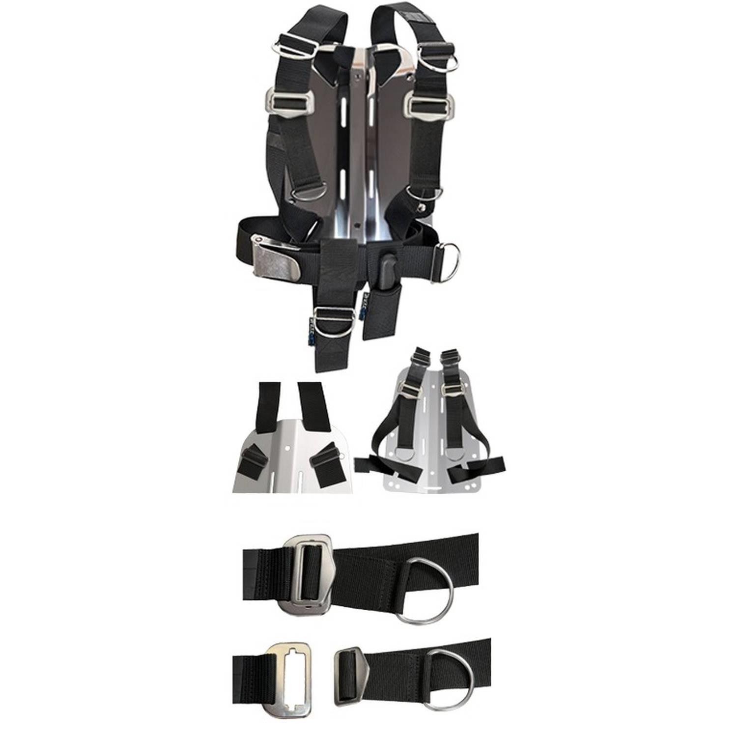 SF-1 TopDeal: DirZone Backplate 3mm Edelstahl + einstellb. Harness ADJUSTABLE