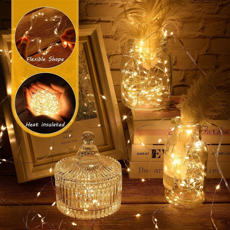 Fairy Lights Plug in,  40ft 100 LED Indoor Outdoor String Lights,Twinkle String