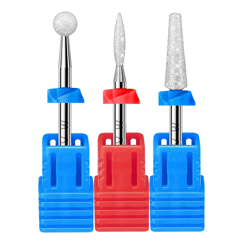 Makartt Nail Drill Bits, 10Pcs Dimond Sanding Bit Set for Nail Drill E File, 202