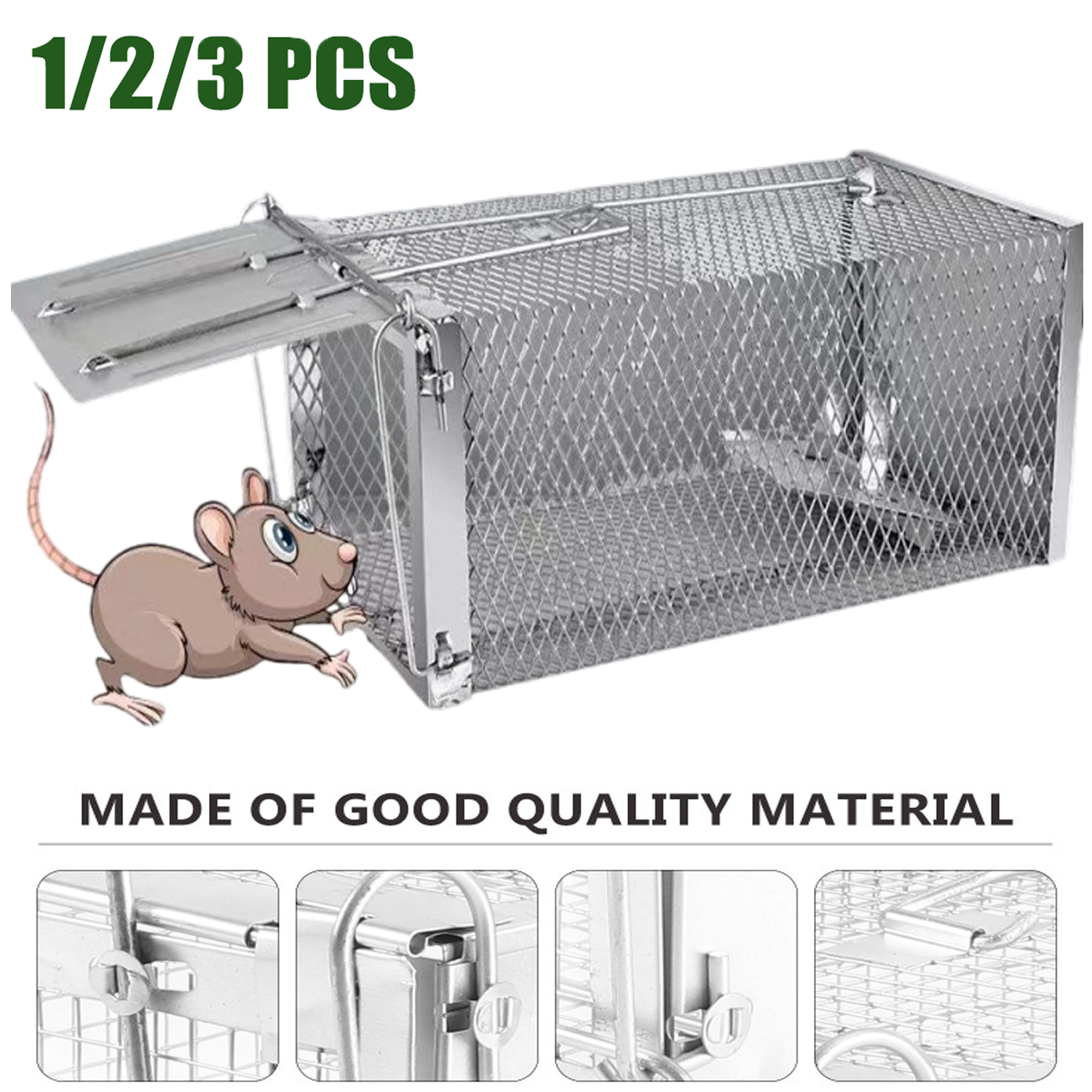 Humane Rat Live Trap Chipmunk Rodent Trap That Work Indoor Outdoor Small Animal