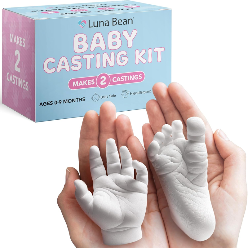 Baby Footprint & Hand Casting Kit – Premium Newborn Infant Keepsake - New Mom Gi