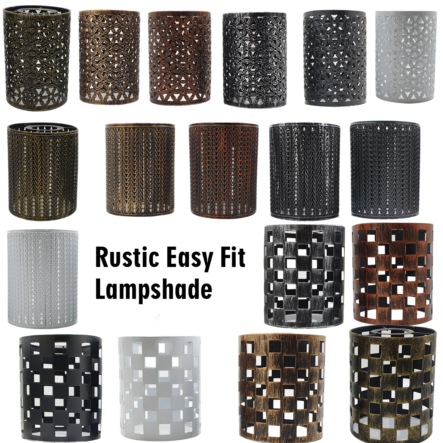 Modern Trommel Stil Lampe Schirm Decke Anhänger Metall Easy Fit Metall