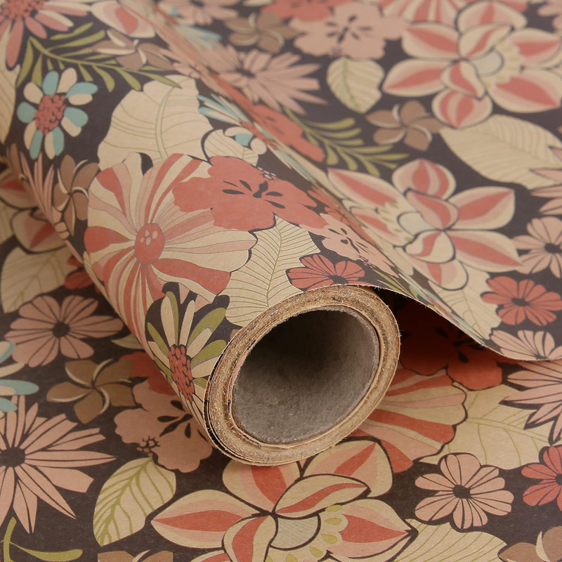 Roll, All Occasion Vintage Flower Gift Wrap For Wedd