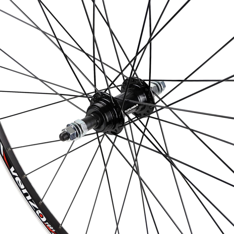 Road Bike Bicycle 700C Double Wall Alloy Wheelset - Compatible with 6/7/8 Speed