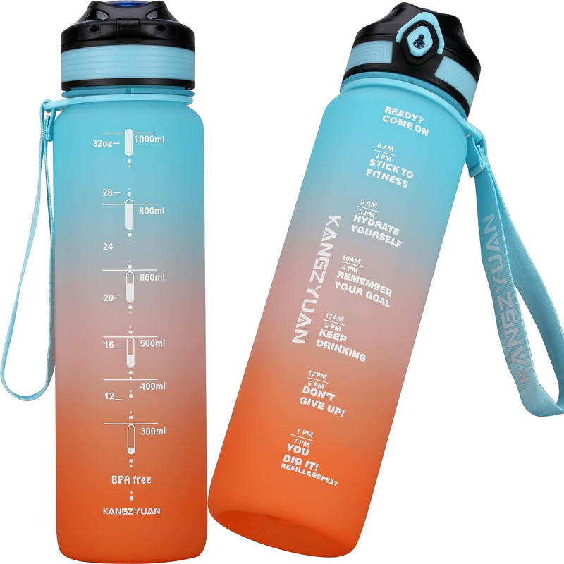 With Time Marker,32oz Infuser Water Bottle,tritan Mate