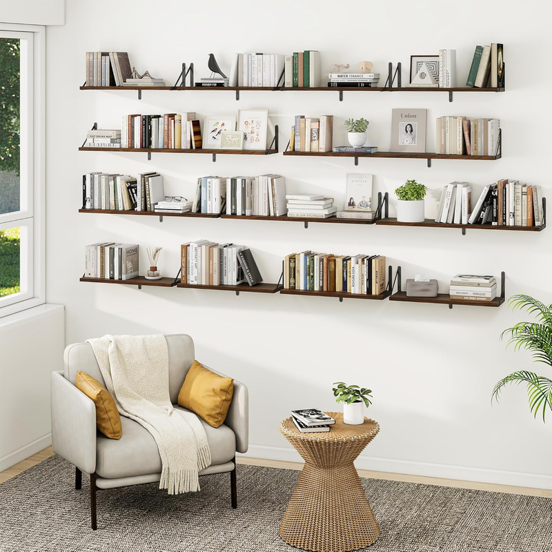 Floating Shelves Set of 3, 36 inch Floating Book Shelves for Bedroom, Living Roo