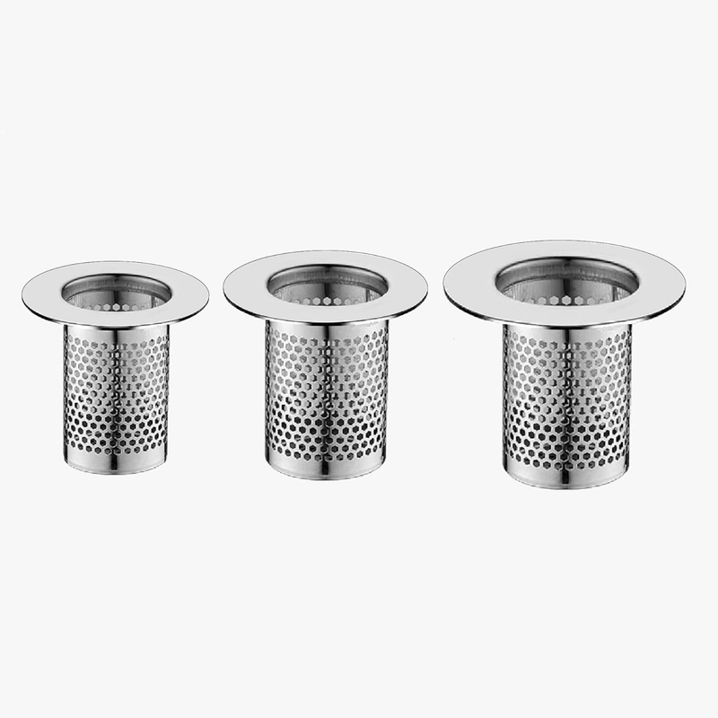 3-Pack Stainless Steel Hair Catcher – Shower Drain Strainer, Floor Drain Straine