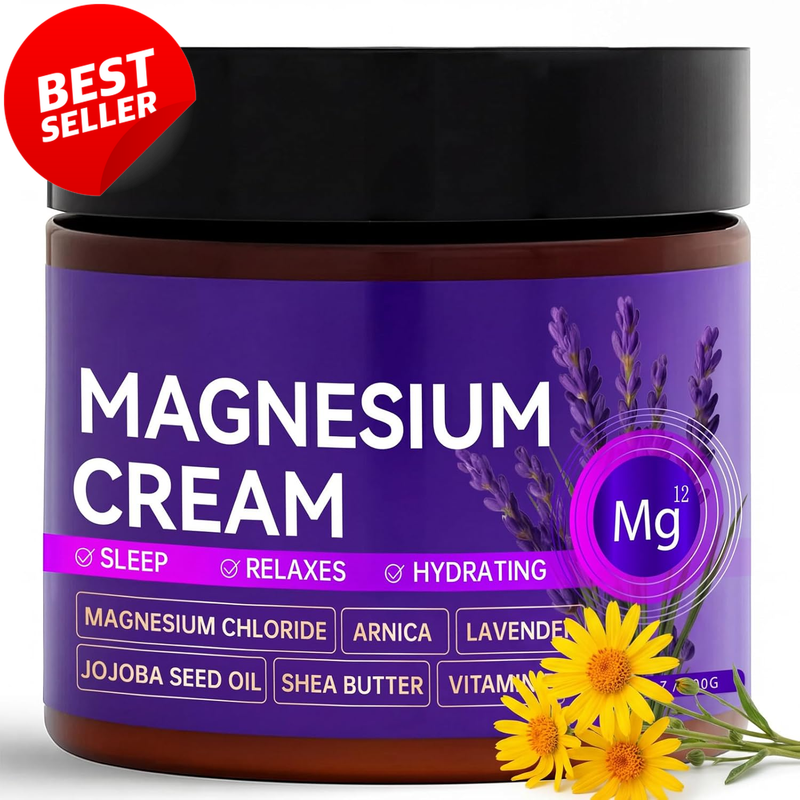 Magnesium Cream Nighttime Lotion with Arnica Lavender 3.53oz Sleep Relief - US