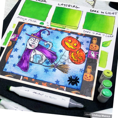 Ohuhu 60 Colors Dual Tips Permanent Marker Pens Art Markers Highlighters with...