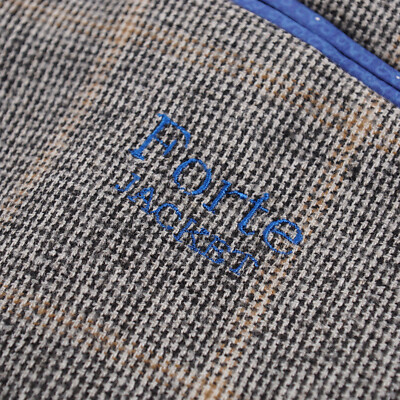 Pre-owned D'avenza Heather Gray Layered Check Soft Wool-cashmere Sport Coat 40r (eu 50)