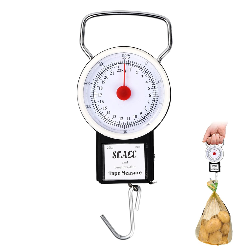 Manual Luggage Scale, Portable Spring Scale Hanging Handheld Suitcase Weighing S