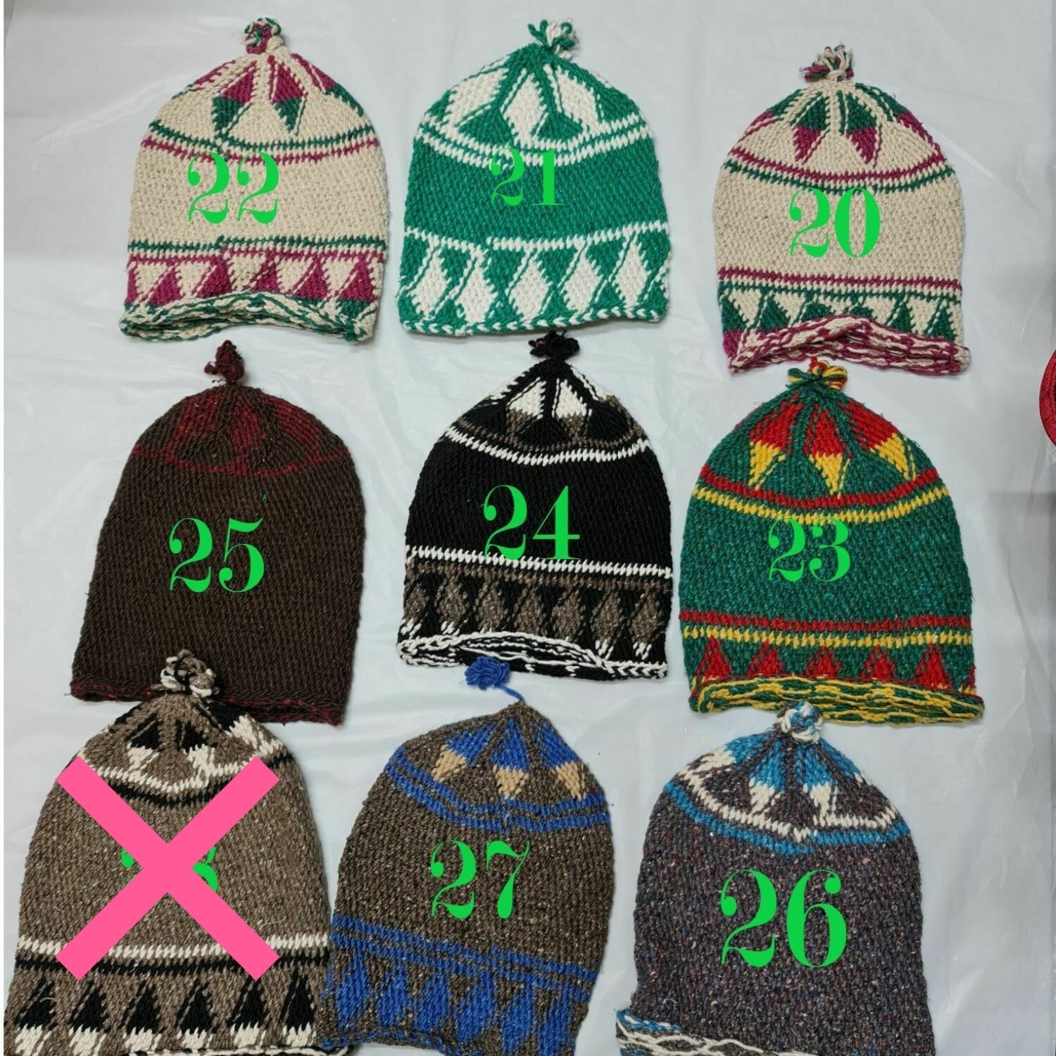 帽子 Handknitted Moroccan Beanie Winter Moroccan beanie hand knitted wool hats.100% hand