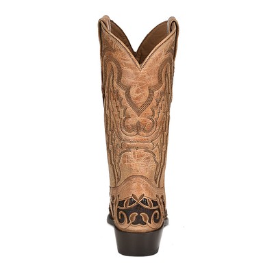 Pre-owned Corral Boots Corral Womens Inlay Snip Toe Chocolate Alligator Leather 12.5in Cowboy Boots In Not Available