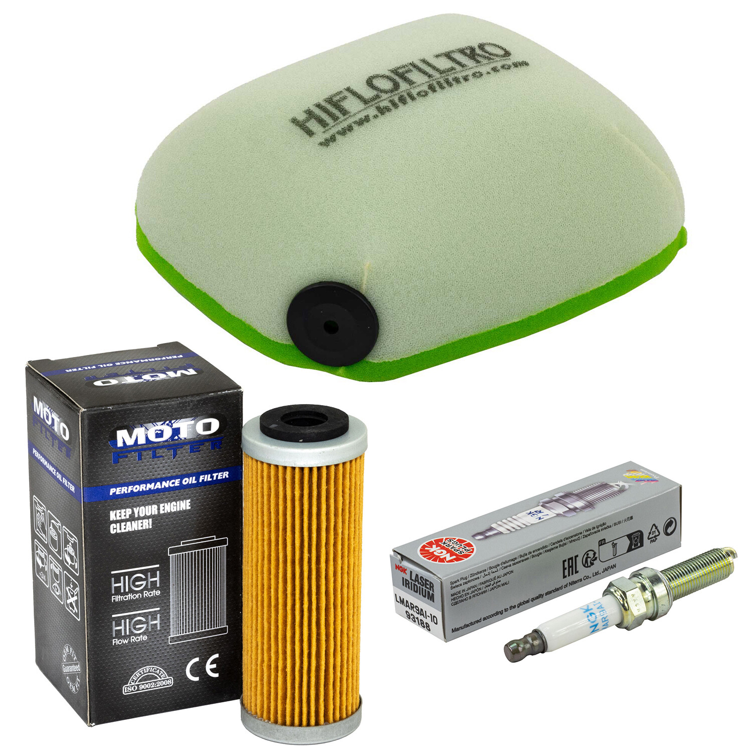 Set Ölfilter Luftfilter Zündkerze Wartung für Husqvarna FE 450 FE 501 2017-2022