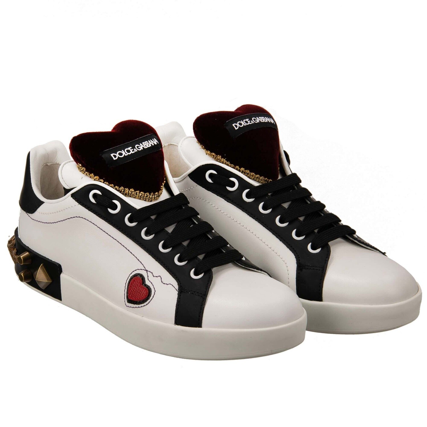 DOLCE & GABBANA Baroque DG Logo Heart Woman Sneaker